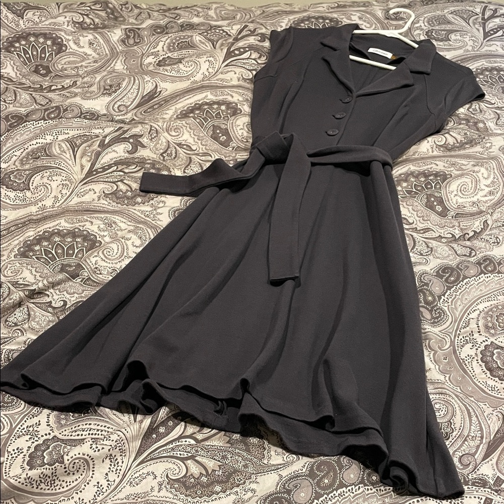 Calvin Klein Charcoal Midi Dress